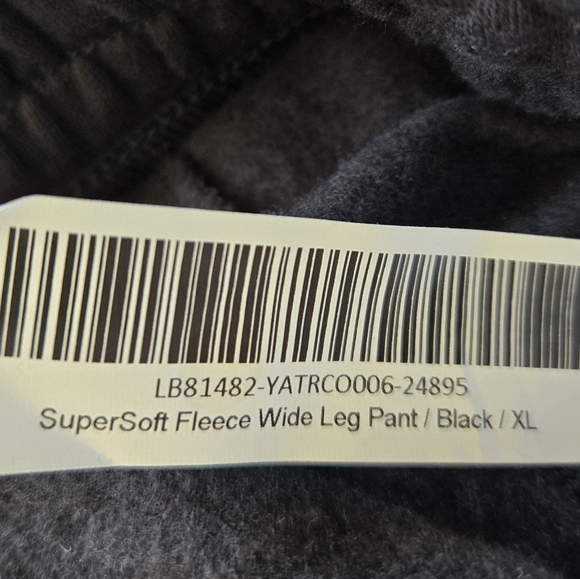 NWT Quince Black Fleece Wide-Leg Pants XL - Picture 3 of 10